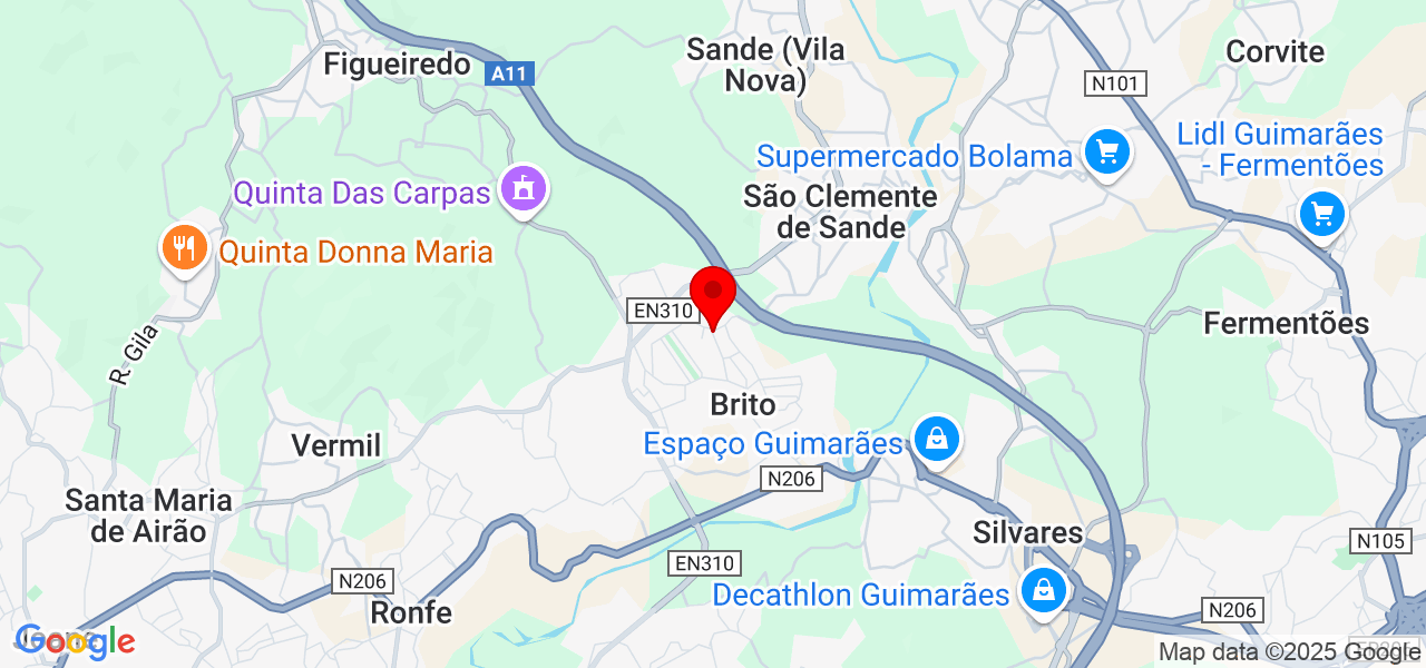 Rosa Fernandes - Braga - Guimarães - Map