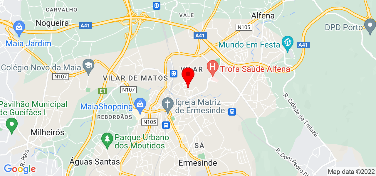 Ana Pereira - Porto - Valongo - Mapa