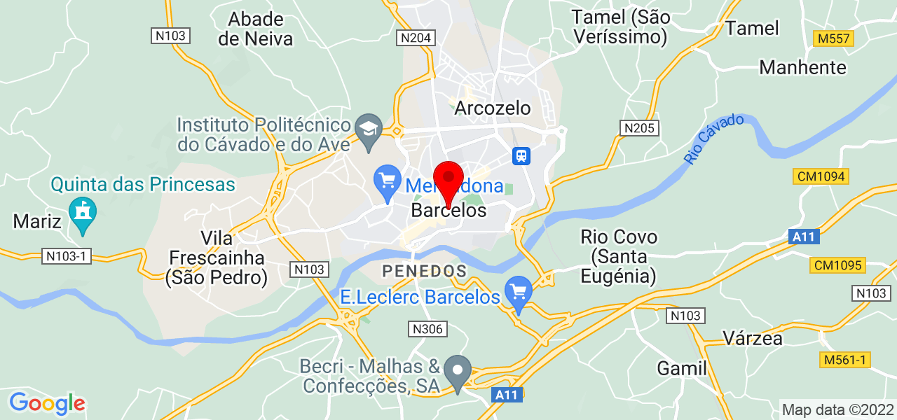 Juliana Ferreira - Braga - Barcelos - Mapa