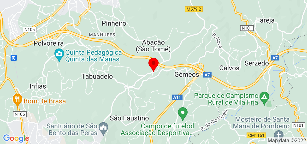Jo&atilde;o Novais - Braga - Guimarães - Mapa