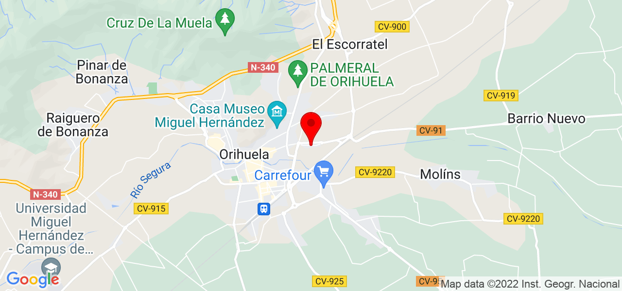 Leidy chara Guzmán - Comunidad Valenciana - Orihuela - Mapa