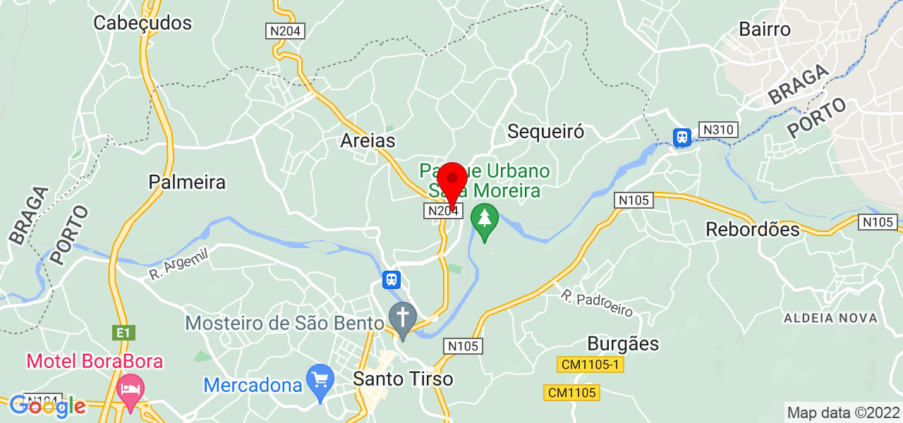 Edite Carvalho - Porto - Santo Tirso - Mapa