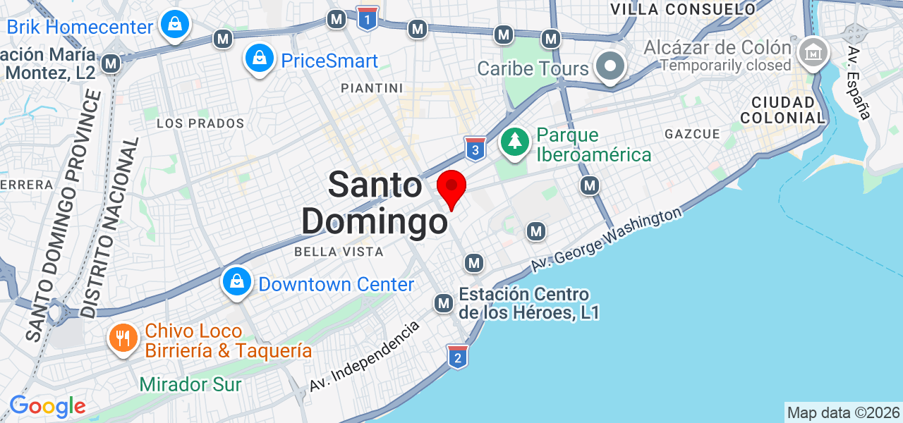 Psicologo ESPAÑOL - Isaac Domingo Somovilla - Distrito Nacional - Santo Domingo de Guzmán - Mapa