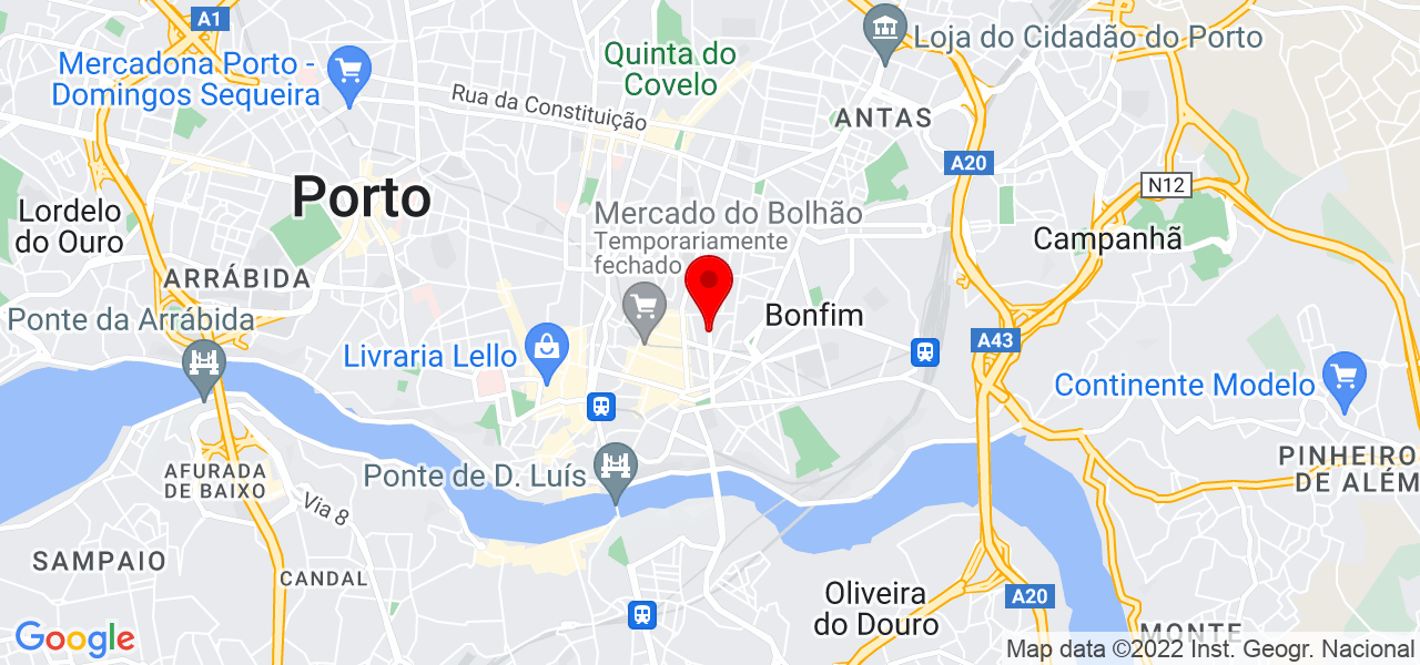 M&aacute;rio Junior - T&oacute;pico Extravagante Unipessoal Lda - Porto - Porto - Mapa