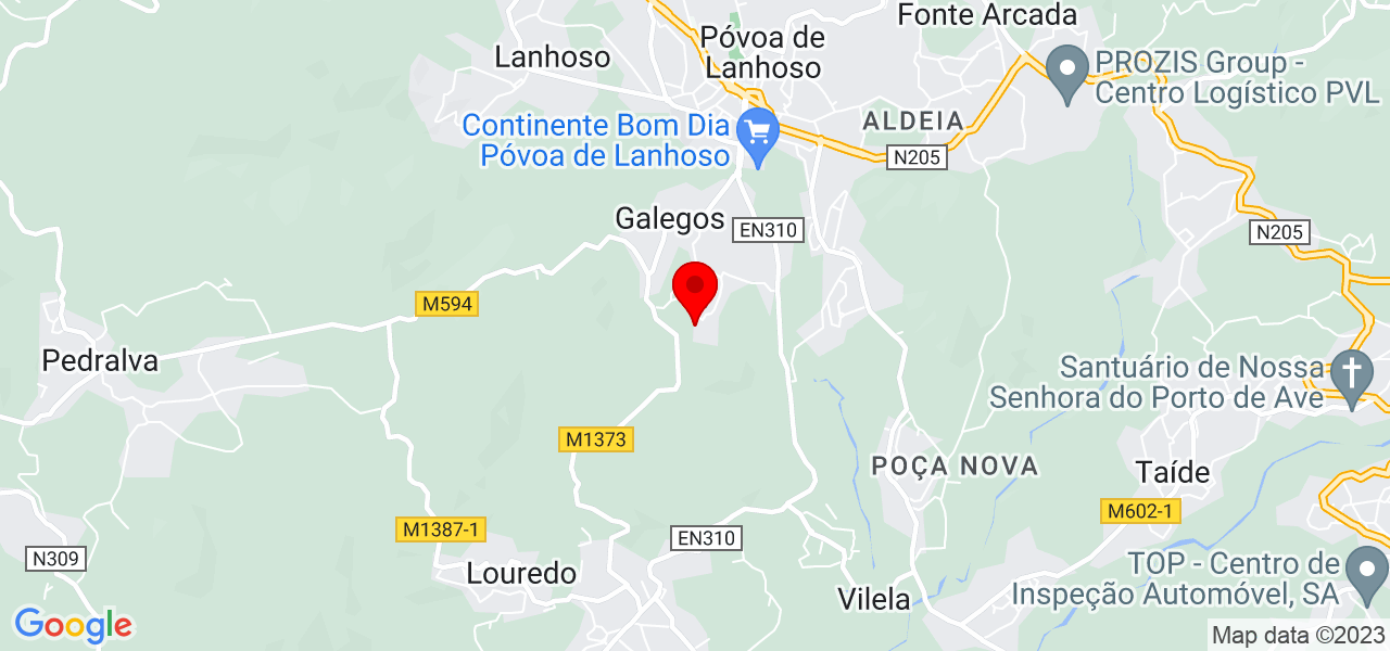 Jos&eacute; Silva - Braga - Póvoa de Lanhoso - Mapa