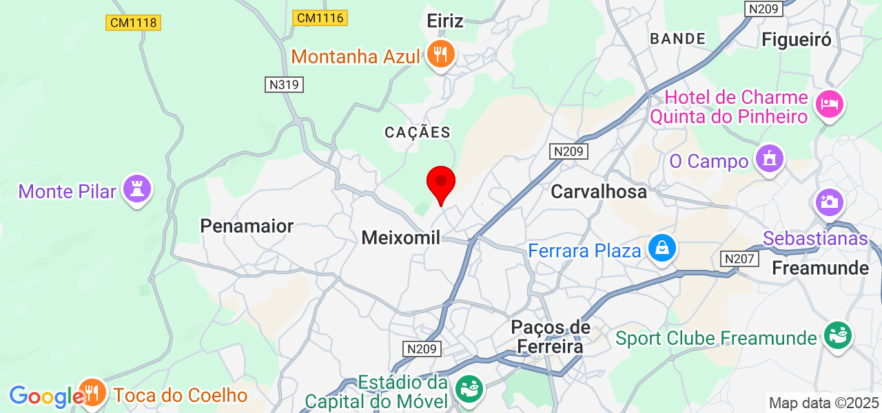 Juliana Carneiro - Porto - Paços de Ferreira - Map