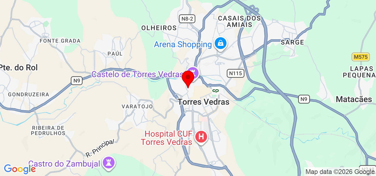 Web Seva - Lisboa - Torres Vedras - Map