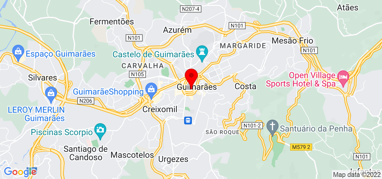 Pedro silva - Braga - Guimarães - Mapa