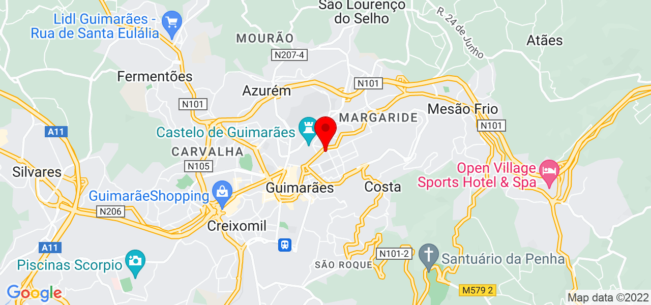 Jo&atilde;o Machado - Braga - Guimarães - Mapa