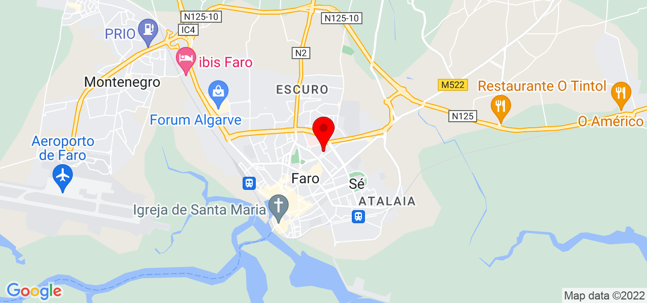Maria Gl&oacute;ria - Faro - Faro - Mapa