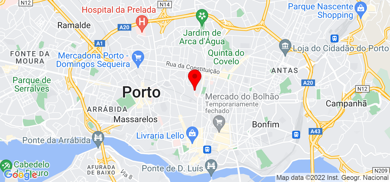 Rachel Gomes de Andrade Lima - Porto - Porto - Mapa