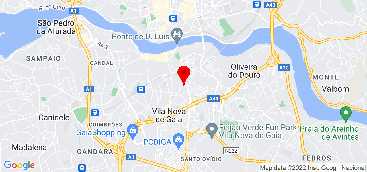 Jo&atilde;o Cart&atilde;o - Porto - Vila Nova de Gaia - Mapa