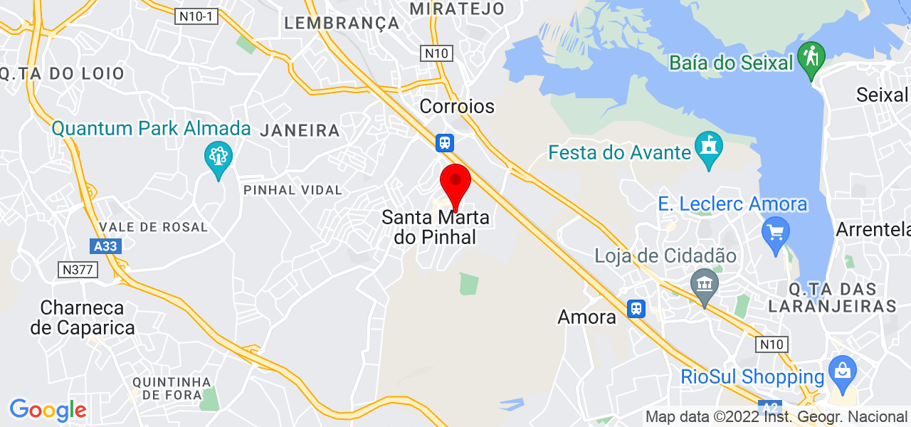 Glic&iacute;nia Lima - Setúbal - Seixal - Mapa