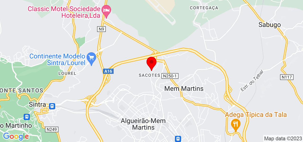 Riseneia Macela  Fernandes Moniz - Lisboa - Sintra - Mapa