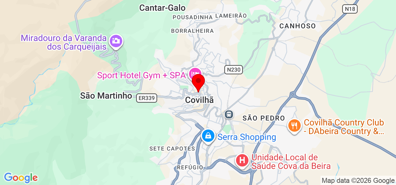 Anthoni marins - Castelo Branco - Covilhã - Mapa