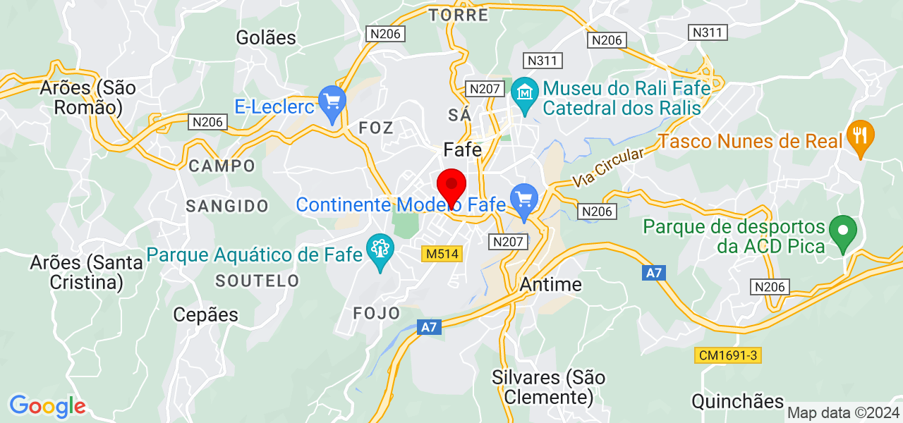 Livia Pires - Braga - Fafe - Mapa