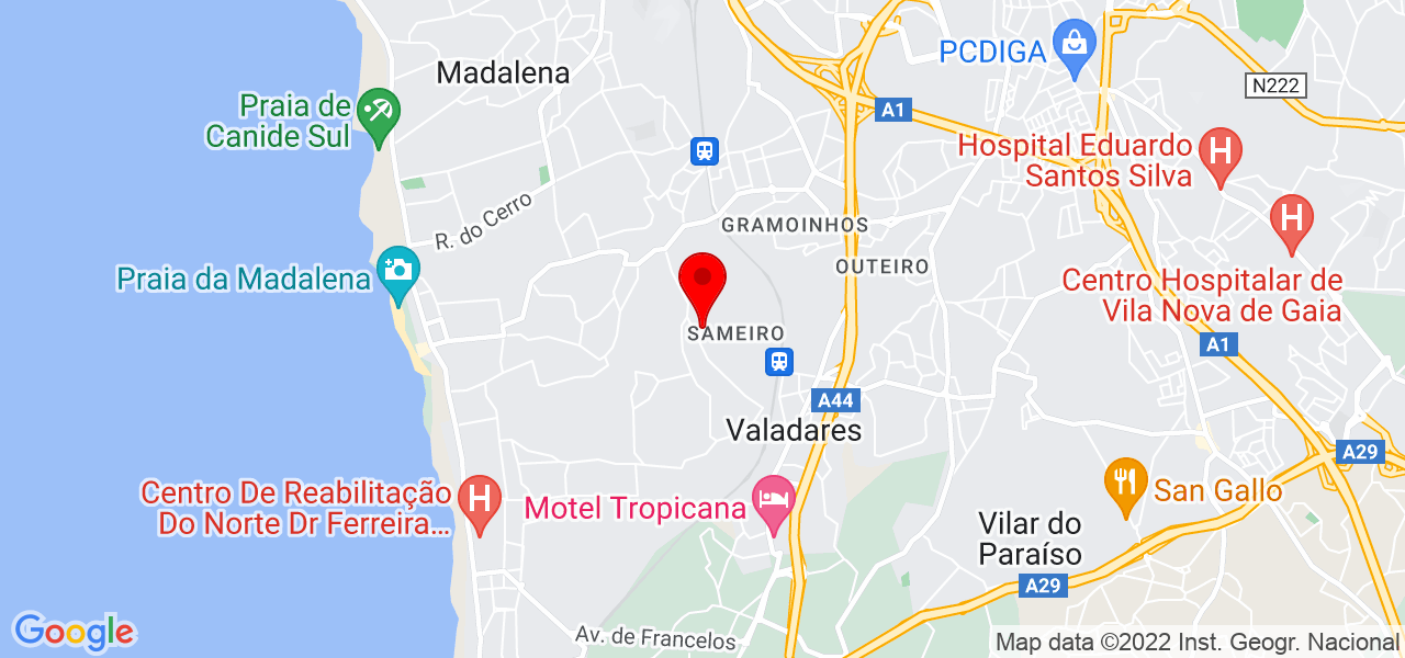 Andreia Teixeira - Porto - Vila Nova de Gaia - Mapa