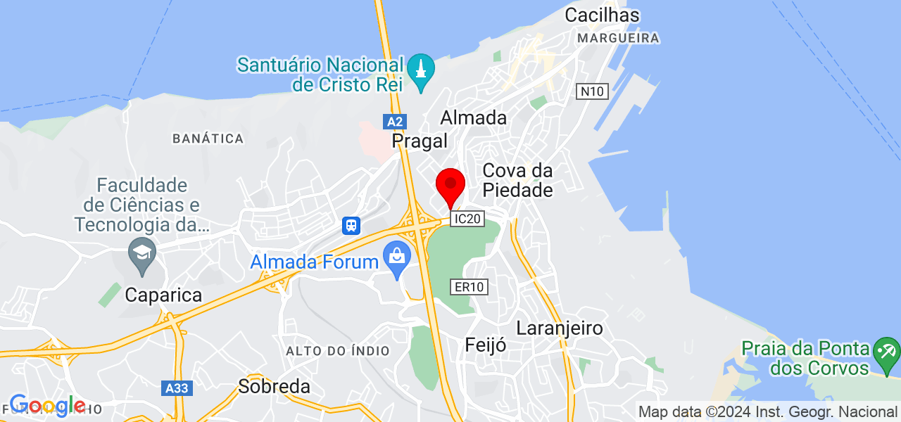 Débora Vicêncio - Setúbal - Almada - Map
