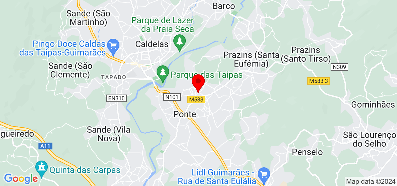 Luciano - Braga - Guimarães - Mapa