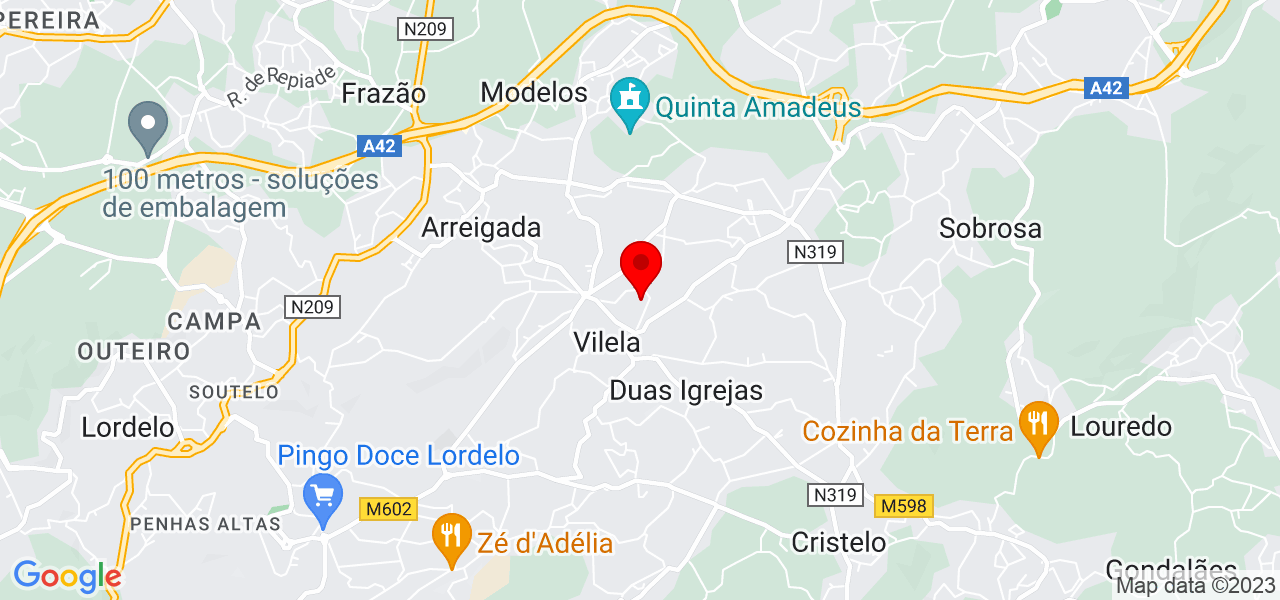 Ant&oacute;nio Leal - Porto - Paredes - Mapa