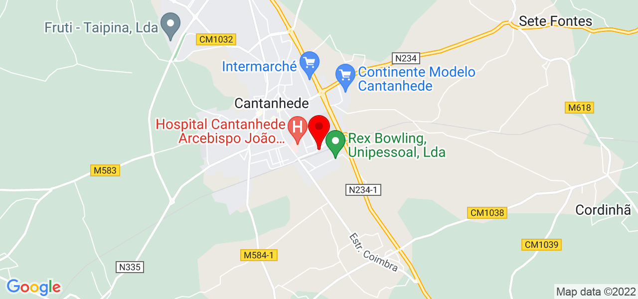 Nayara Lima - Coimbra - Cantanhede - Mapa