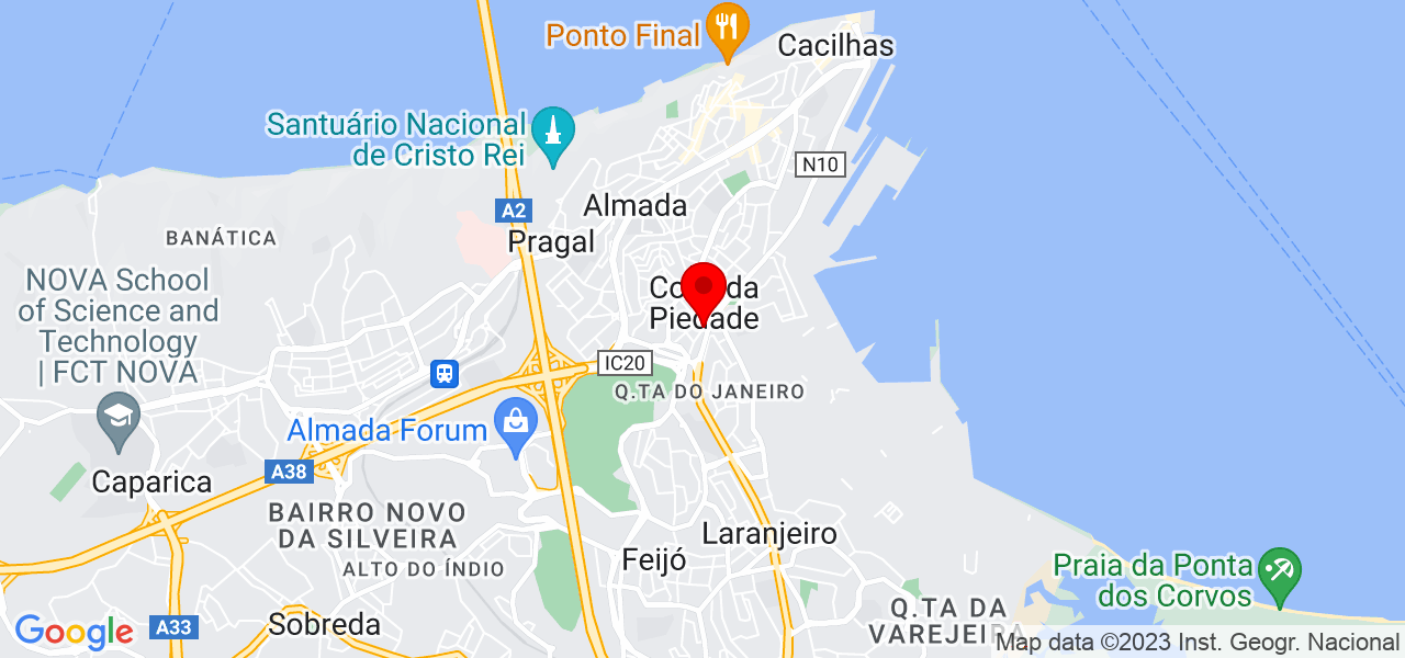 Anabela Santos - Setúbal - Almada - Mapa