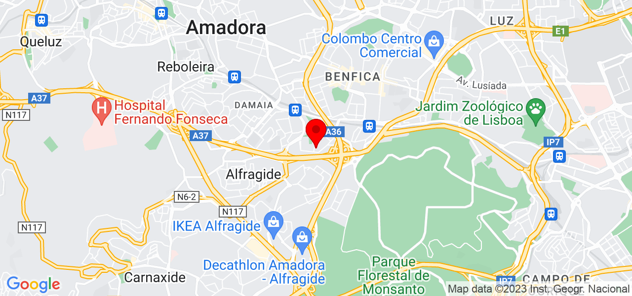 T&amp;I Servi&ccedil;os Personalizados - Lisboa - Amadora - Mapa