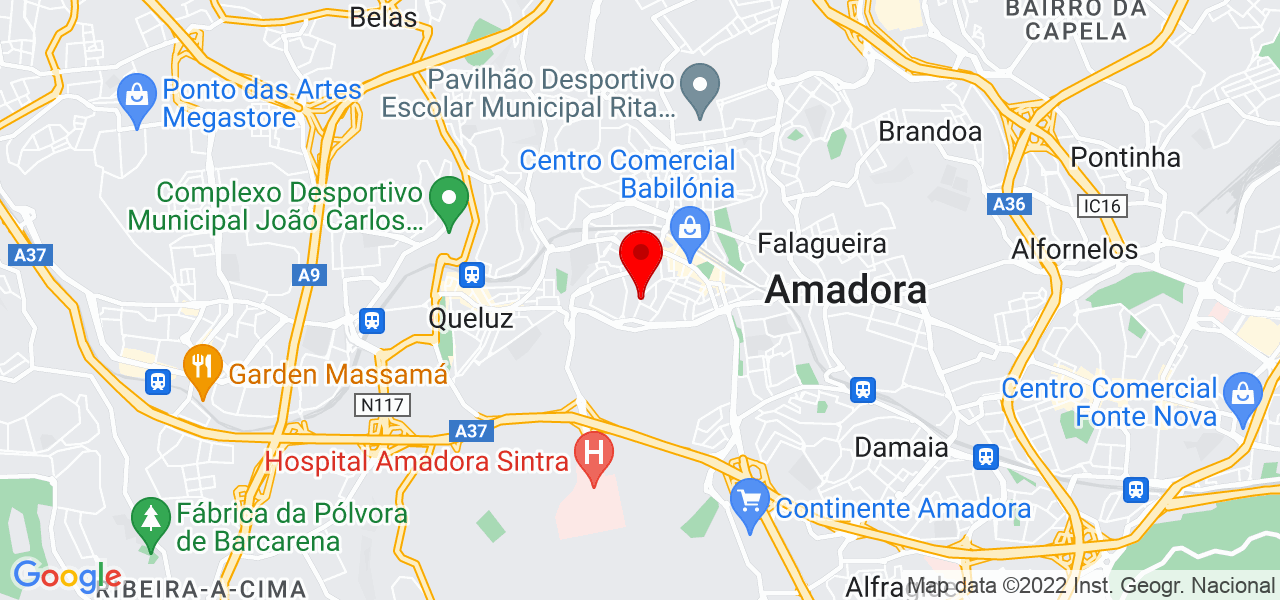 TGconstruções - Lisboa - Amadora - Mapa
