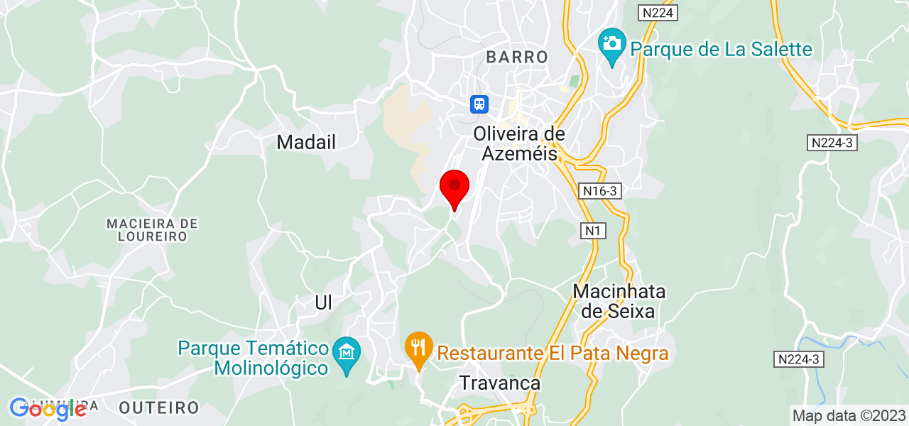 Servi&ccedil;os gerais - Aveiro - Oliveira de Azeméis - Mapa