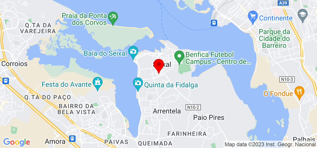 Paula - Setúbal - Seixal - Mapa