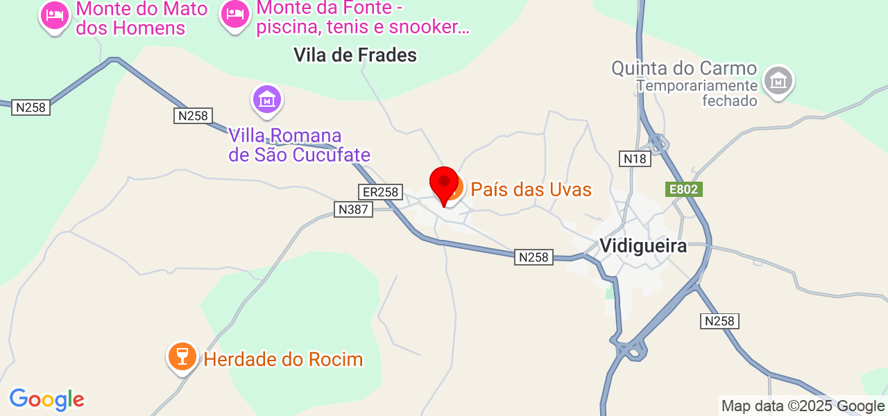 Sosrepara - Beja - Vidigueira - Mapa