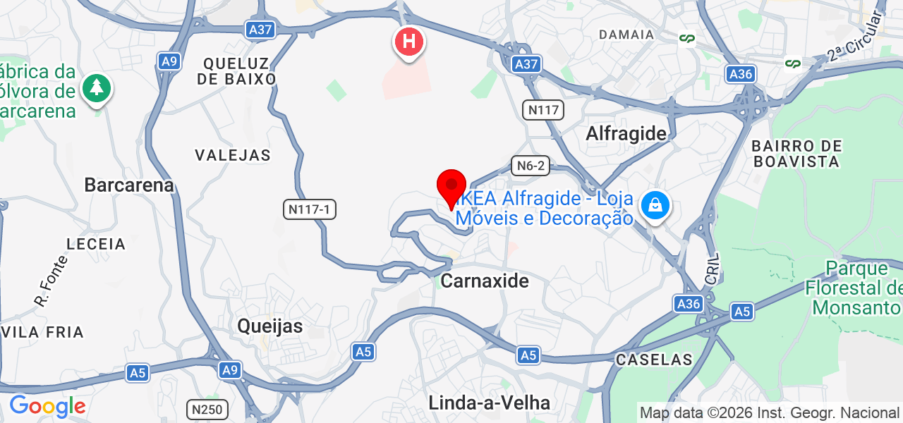 Carolina Costa - Lisboa - Oeiras - Map