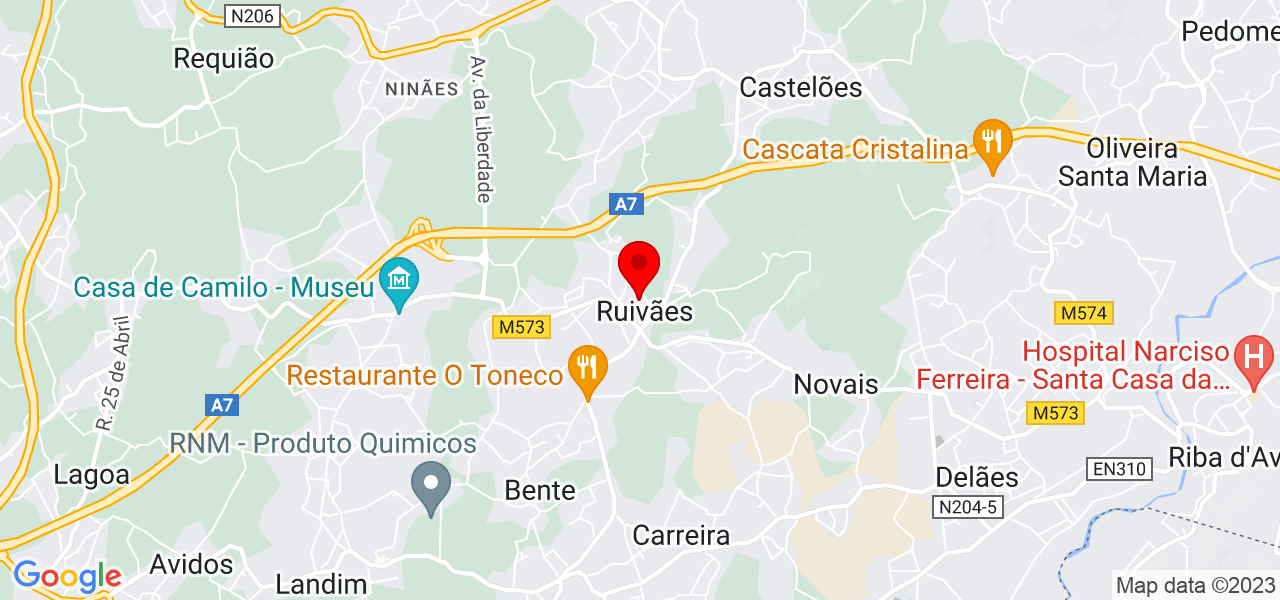 Emilia - Braga - Vila Nova de Famalicão - Mapa
