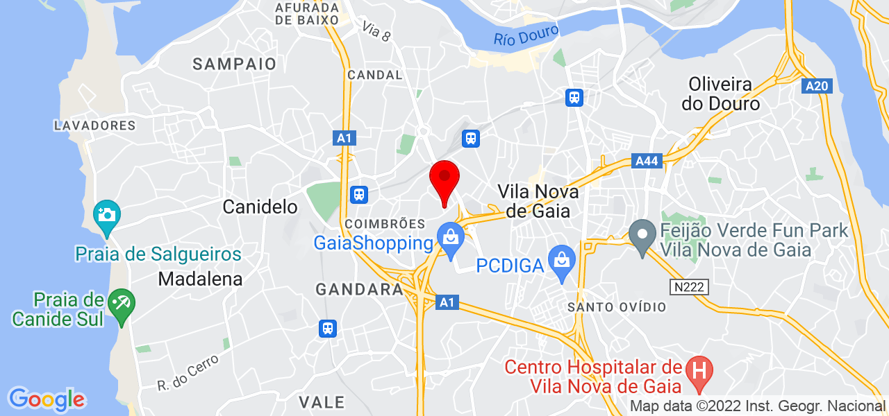 Cuidados de sa&uacute;de ao domic&iacute;lio - Porto - Vila Nova de Gaia - Mapa