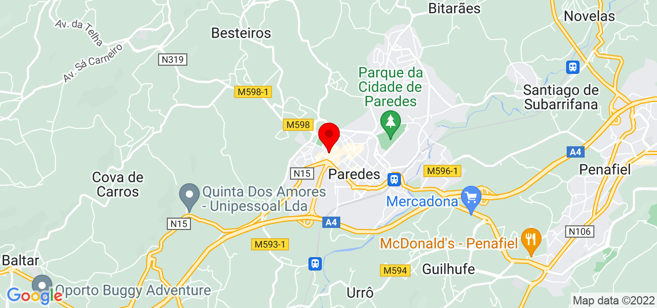 Elis&acirc;ngela Alves Franklin Chaves - Porto - Paredes - Mapa