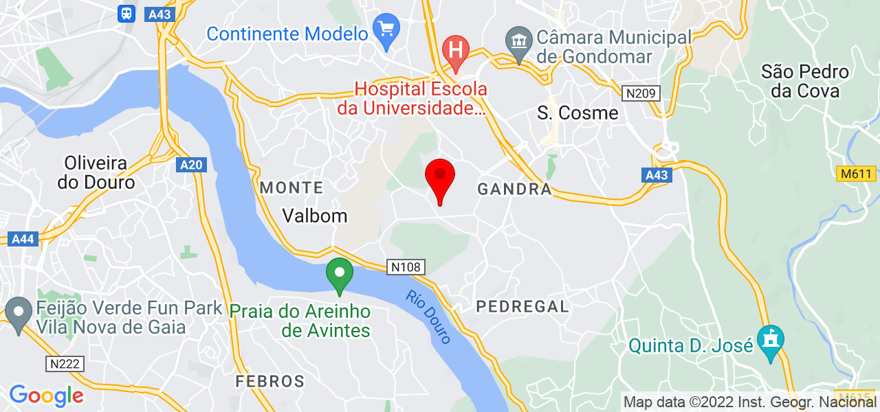 Sanches de Castro, Arquitectura - Porto - Gondomar - Mapa