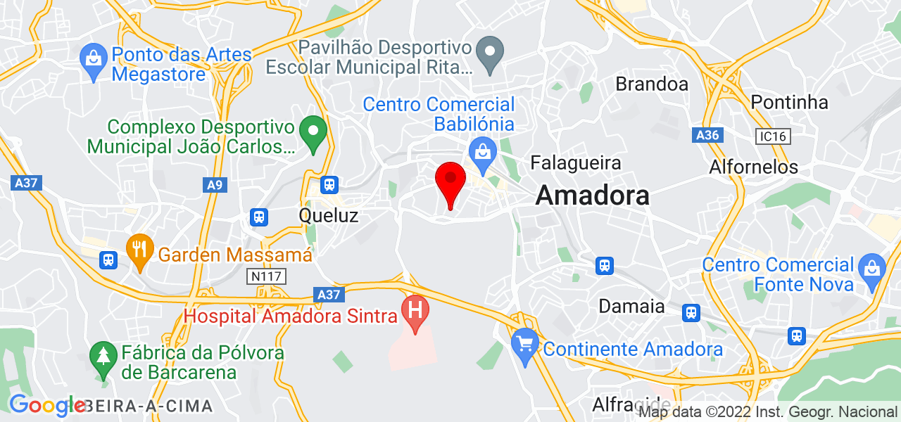 Elizabete Oliveira - Lisboa - Amadora - Mapa