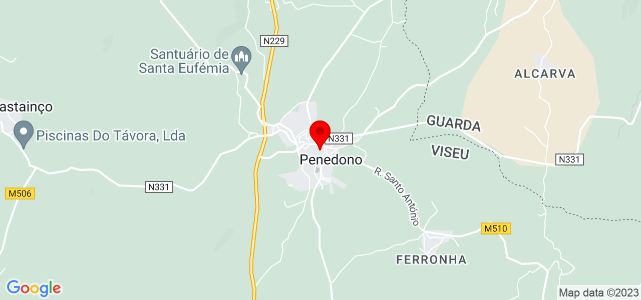 Bruno Cardoso Rodrigues Informatique - Viseu - Penedono - Mapa