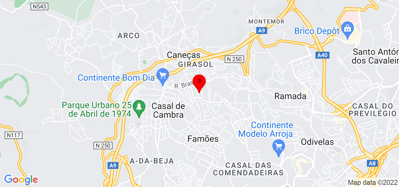 F&aacute;bio Cardoso - Lisboa - Odivelas - Mapa