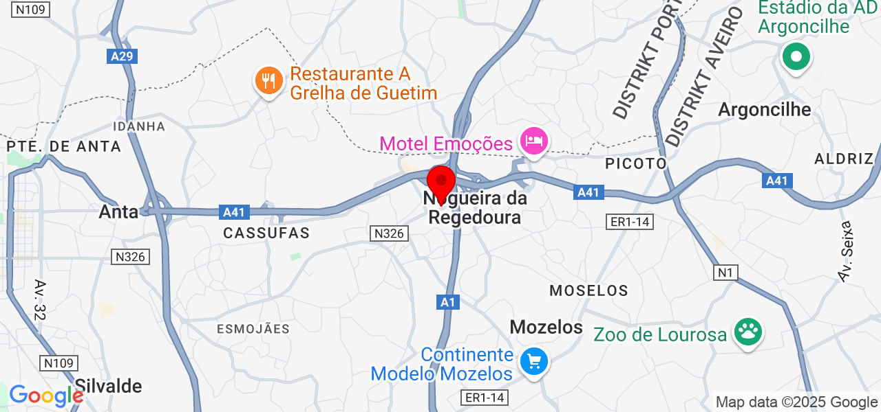 Freelancing and Services - Aveiro - Santa Maria da Feira - Map