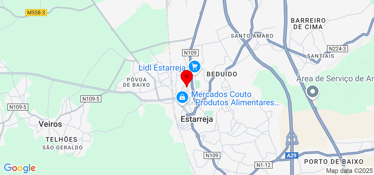 Lavagem - Aveiro - Estarreja - Map