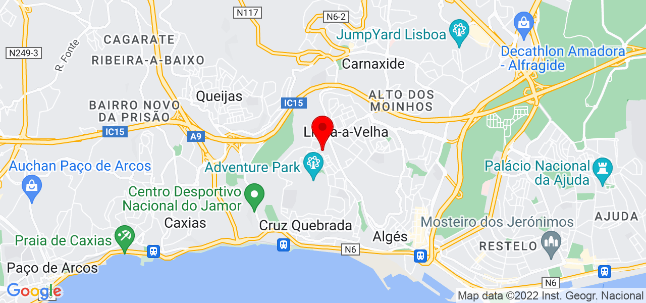 Andr&eacute; Morais - Lisboa - Oeiras - Mapa
