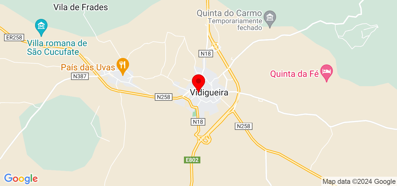 Maria Ramos - Beja - Vidigueira - Map