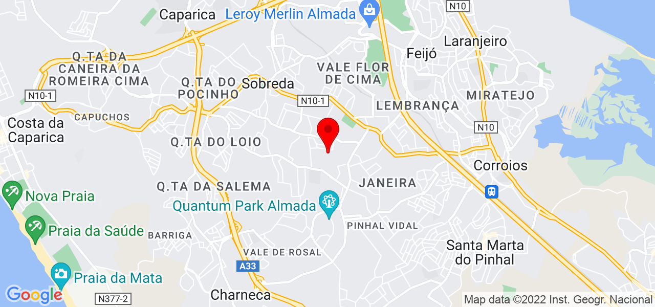 Sandra Fernandes - Setúbal - Almada - Mapa