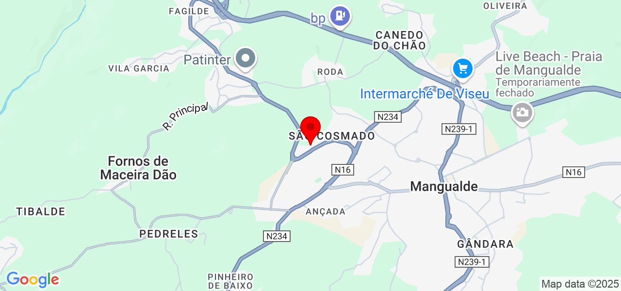 João Gabriel - Viseu - Mangualde - Map