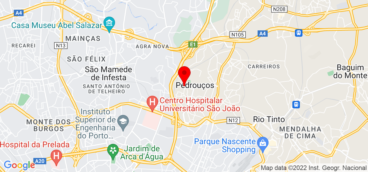 Pedro Ribeiro - Porto - Maia - Mapa