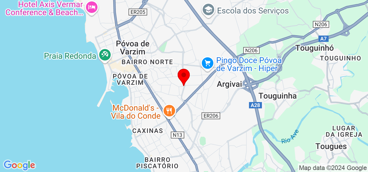 Pedro Neves - Porto - Póvoa de Varzim - Map