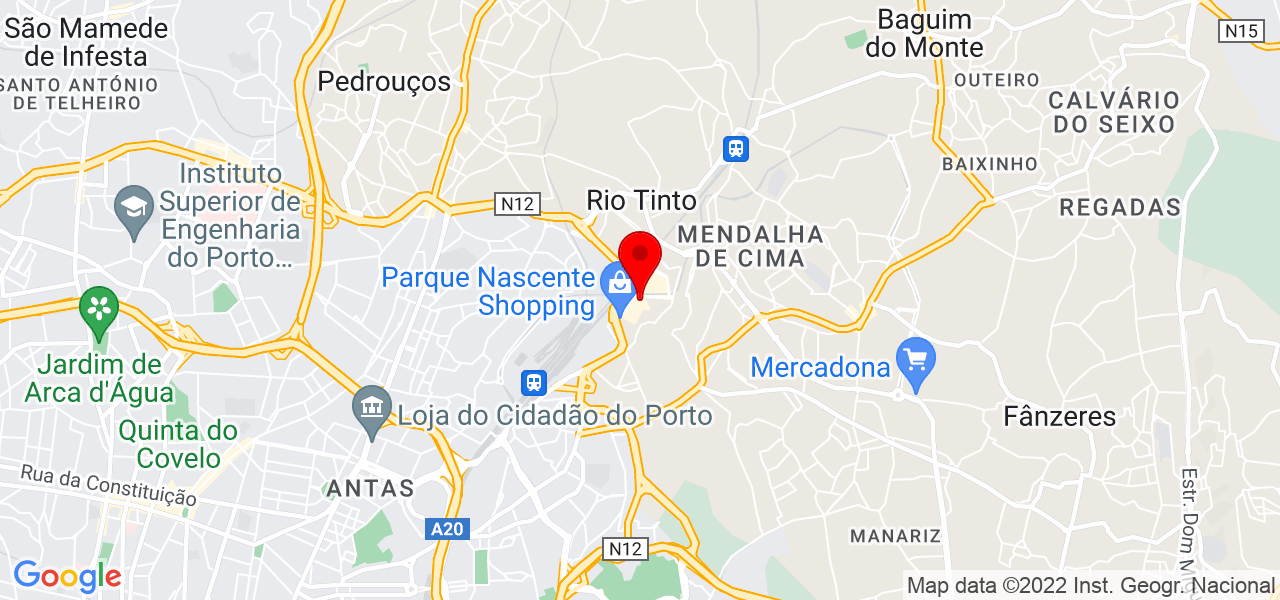 T&acirc;nia - Porto - Gondomar - Mapa