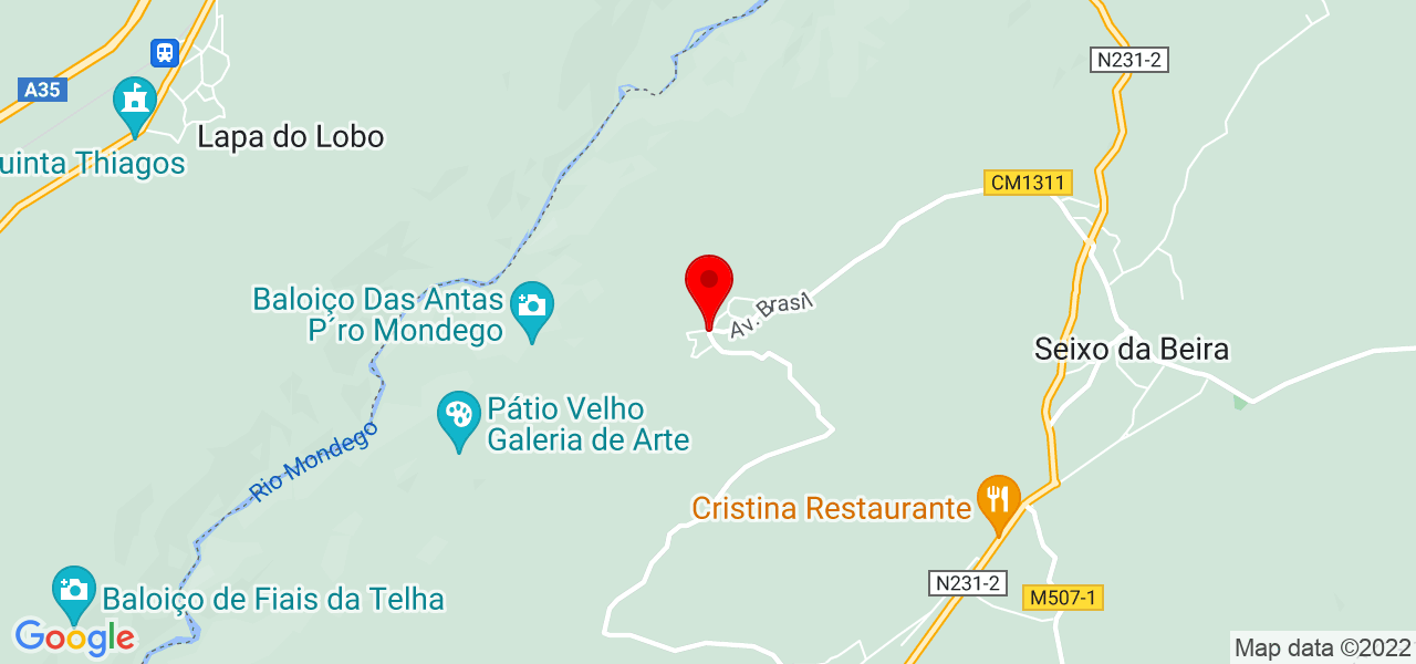 J33 Intelig&ecirc;ncia Digital - Marketing e Vendas - Coimbra - Oliveira do Hospital - Mapa