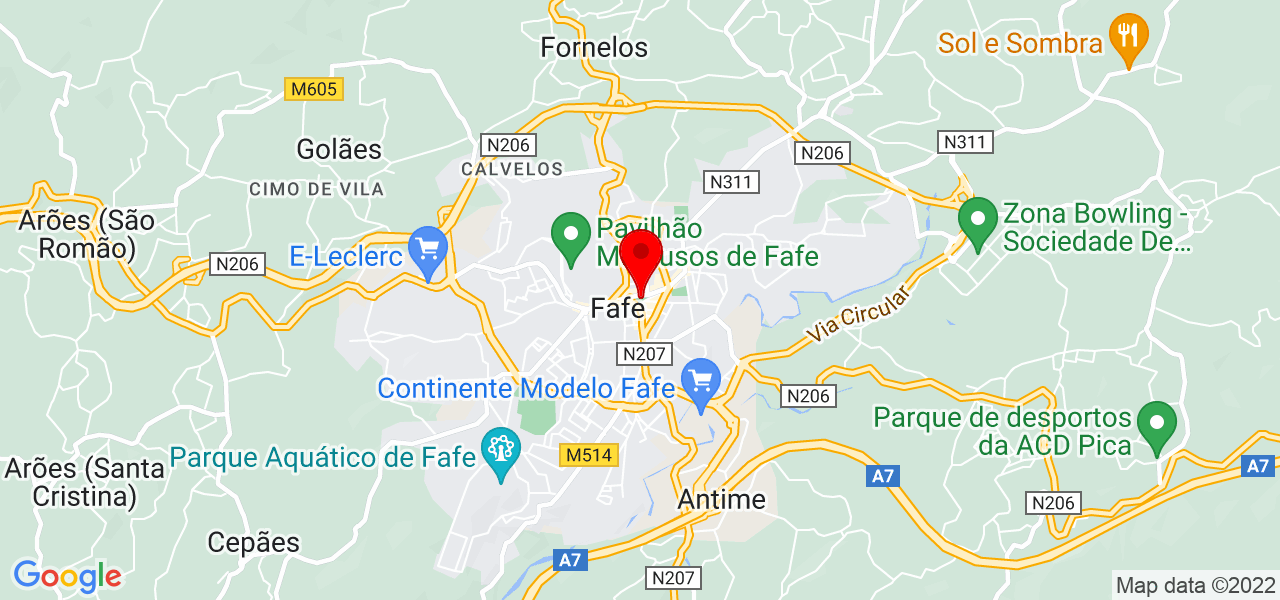 Maria Ferreira - Braga - Fafe - Mapa
